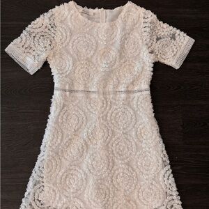 Womans Mocha Elegant Casual 
Skirt Cream White Dress Size Small